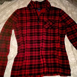 Size (S) Quarter zip flannel long sleeve